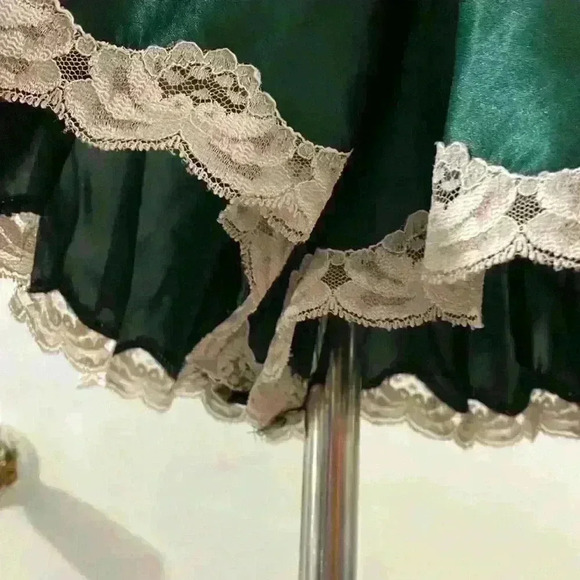 VINTAGE 80’S VAL MODE EMERALD GREEN CHEMISE SLEEPWEAR SIZE M - Picture 6 of 9